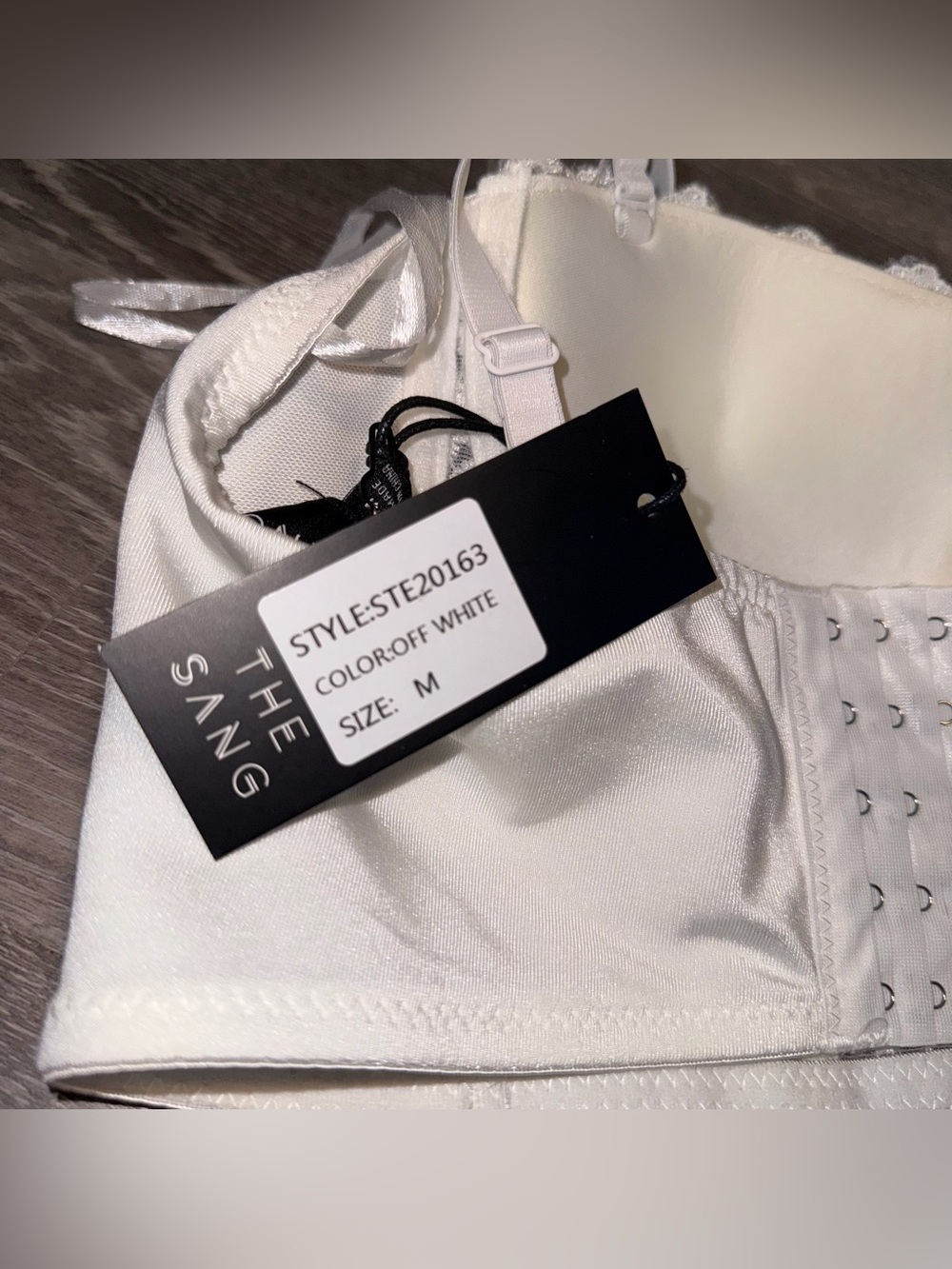Off White Top (Corset Style) Size Medium - Picture 3 of 3